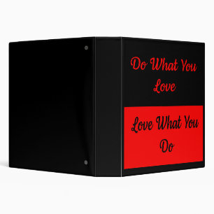 Do What You Love Love What You Do Inspirational Binder