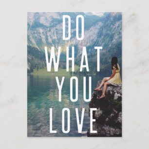 Do what you Love   Modern Lake Bavaria Adventure Postcard