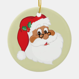 Do You Believe in Black Santa Claus? Ceramic Ornament