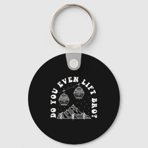 Do you even lift bro, winter sports athlete keychain