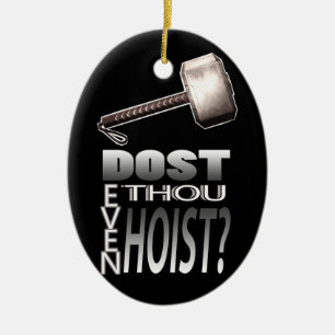 Do you even lift? ceramic ornament