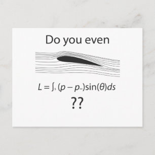 Do you even lift?  Physics humour Postcard