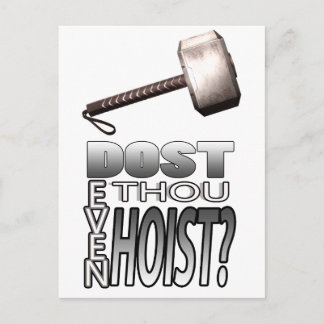 Do you even lift? postcard