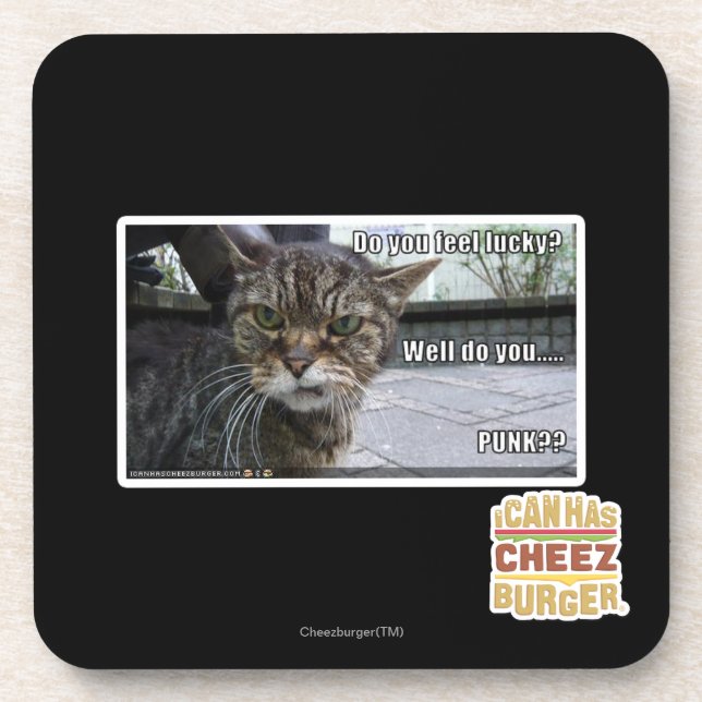 Do you feel lucky? coaster (Front)