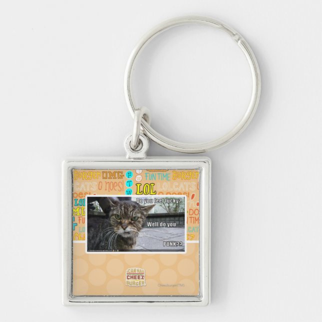 Do you feel lucky? keychain (Front)