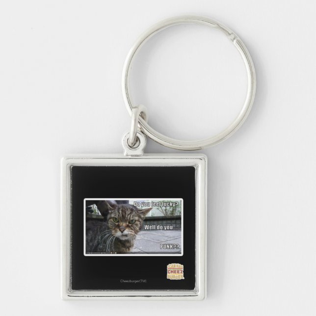 Do you feel lucky? keychain (Front)