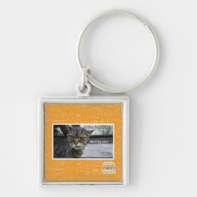 Do you feel lucky? keychain (Front)