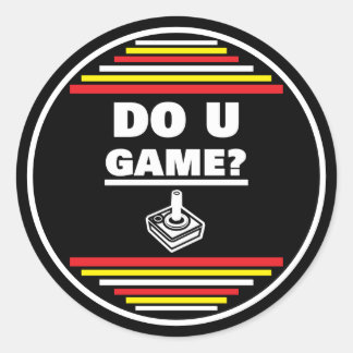 Do You Game? Classic Round Sticker