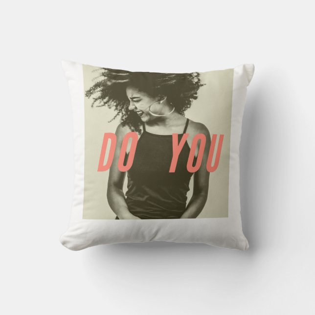"Do You" Graphic Tee – Empowerment in Style Soft Throw Pillow (Front)