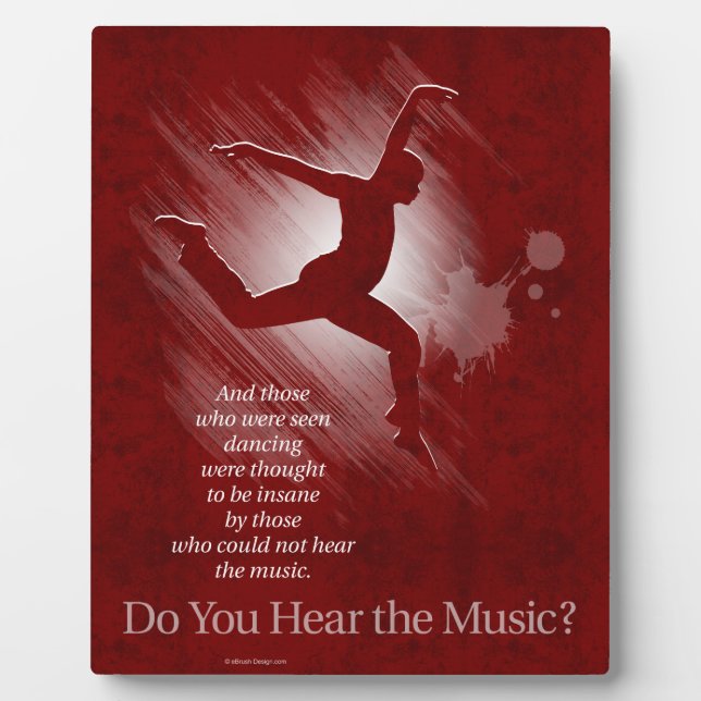 Do You Hear The Music? Plaque (Front)