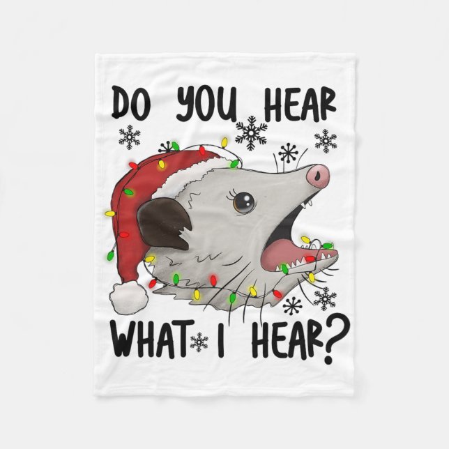 Do You Hear What I Hear Christmas Xmas  Fleece Blanket (Front)
