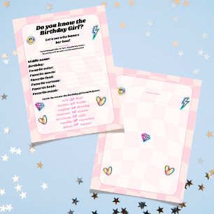Do you Know the Birthday Girl Party Game