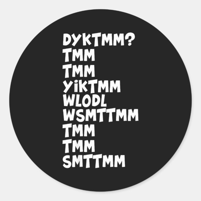 Do You Know The Muffin Man Dyktmm Nostalgia Funny  Classic Round Sticker (Front)