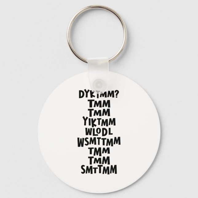 Do You Know The Muffin Man Dyktmm Nostalgia Funny  Keychain (Front)