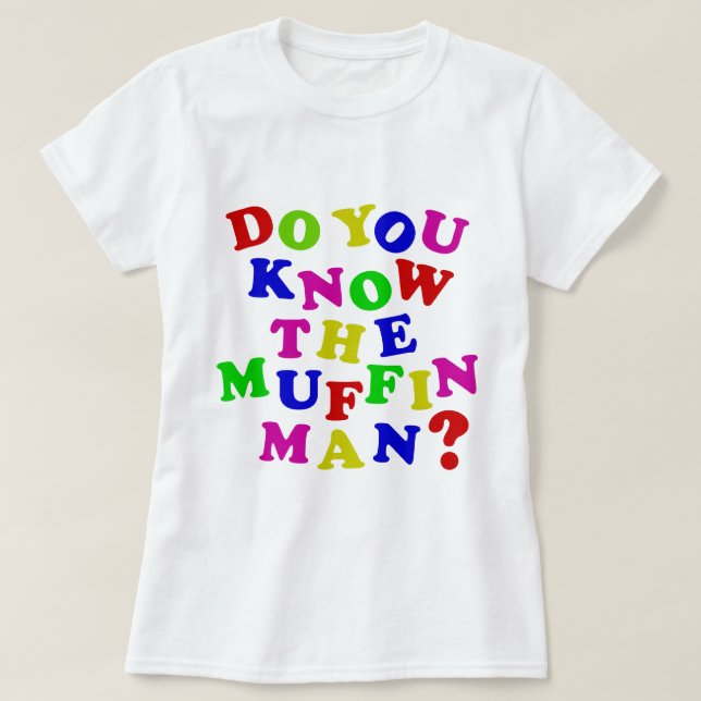 Do you know the Muffin Man? T-Shirt (Design Front)