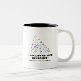 Do You Know Which Line Is Euler's Line? (Geometry) Two-Tone Coffee Mug