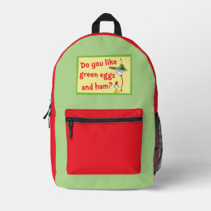 Do You Like Green Eggs and Ham? Printed Backpack