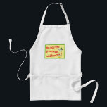 Do You Like Green Eggs and Ham? Standard Apron<br><div class="desc">This authentic Dr. Seuss design features a memorable moment from the classic children's book. The fun illustration showcases the persistent Sam-I-Am playfully balancing a platter of his famous dish high above his head on a long, bending pole. It includes the iconic question, "Do you like green eggs and ham?", perfectly...</div>