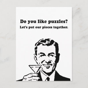 DO YOU LIKE PUZZLES POSTCARD