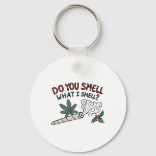Do You Smell What I Smell Funny Holiday Art Keychain