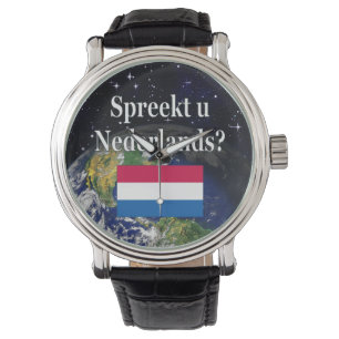 Do you speak Dutch? in Dutch. Flag & space Watch