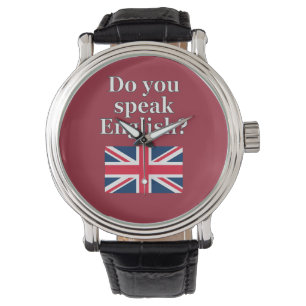 "Do you speak English?" in English. Flag Watch