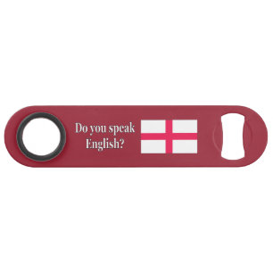 "Do you speak English?" in English. Flag wf Bar Key