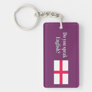 "Do you speak English?" in English. Flag wf Keychain