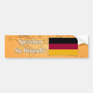 Do you speak German? in German. Flag wf Bumper Sticker