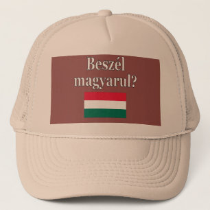 Do you speak Hungarian? in Hungarian. Flag Trucker Hat