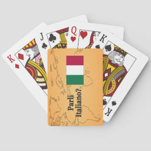 Do you speak Italian? in Italian. Flag bf Playing Cards