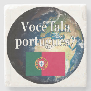 Do you speak Portuguese? Portuguese. Flag & Earth Stone Coaster