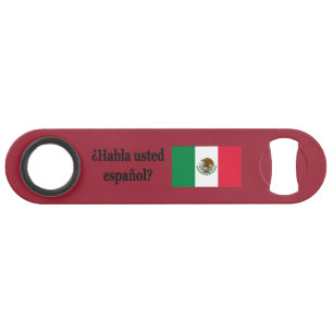Do you speak Spanish? in Spanish. Flag bf Bar Key