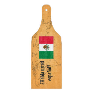 Do you speak Spanish? in Spanish. Flag bf Cutting Board
