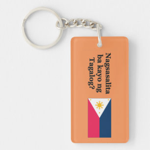 Do you speak Tagalog? in Tagalog. Flag bf Keychain