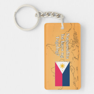 Do you speak Tagalog? in Tagalog. Flag wf Keychain