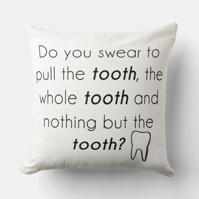 Do you swear? throw pillow (Front)