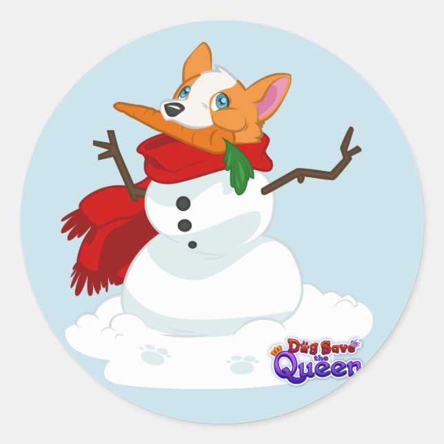 Do You Wanna Build a...Corgi? Stickers! Classic Round Sticker (Front)