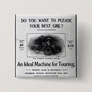 Do You Want to Please Your Best Girl? 2 Inch Square Button