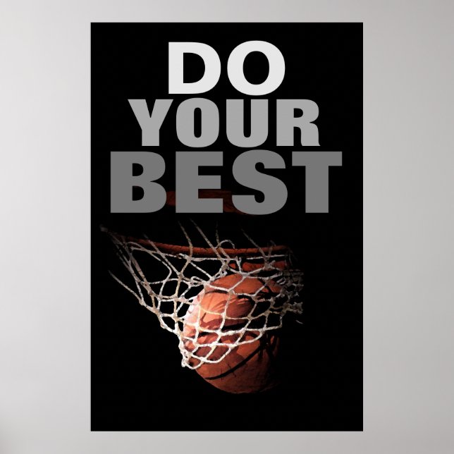 Do Your Best Basketball Inspirational Poster (Front)