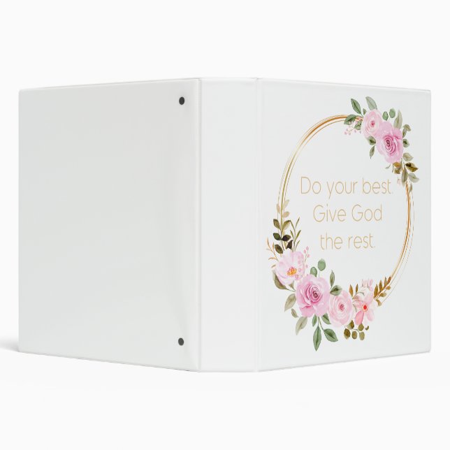 Do Your Best Give God The Rest – Christian Women  Binder (Background)