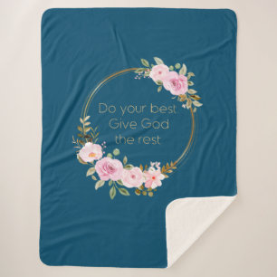 Do Your Best Give God The Rest – Christian Women Sherpa Blanket