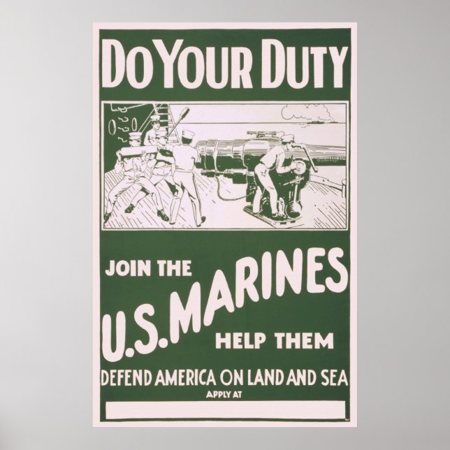 Do Your Duty - Join the U.S. Marines Poster (Front)