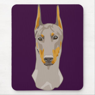 Dob erman Head, Fawn Mouse Pad