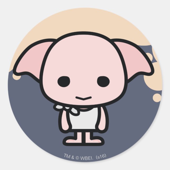 Dobby Cartoon Character Art Classic Round Sticker (Front)