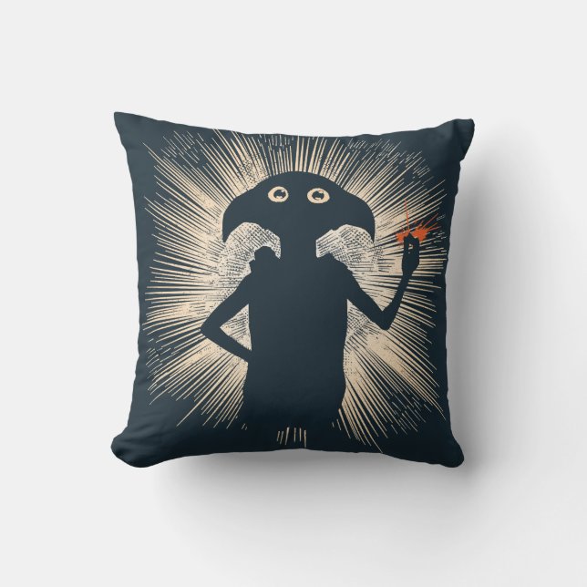 Dobby Casting Magic Throw Pillow (Front)
