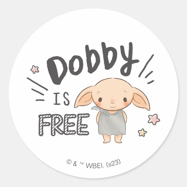 Dobby Is Free Classic Round Sticker (Front)