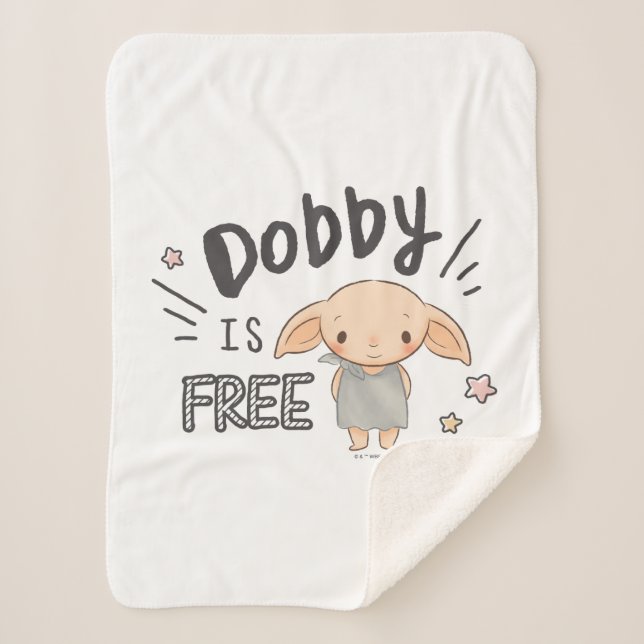 Dobby Is Free Sherpa Blanket (Front)