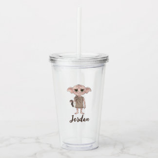 Dobby Watercolor Character Art Acrylic Tumbler