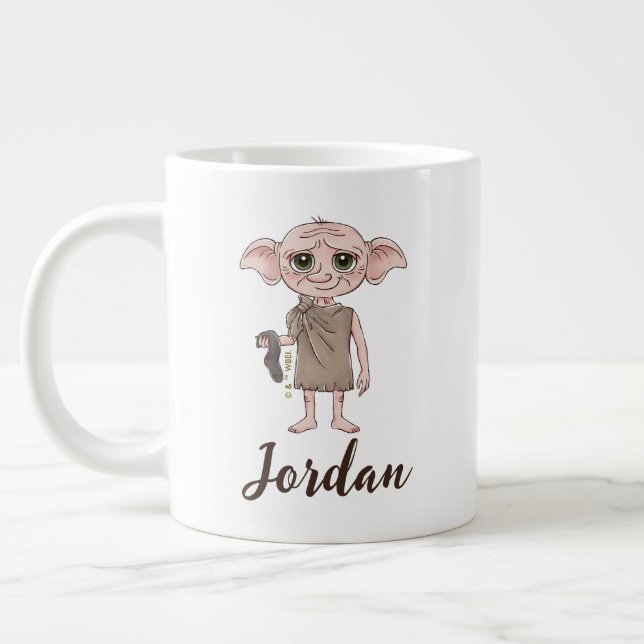 Dobby Watercolor Character Art Large Coffee Mug (Left)